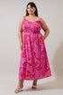 Weirly Floral Panola Smocked Maxi Dress Curve